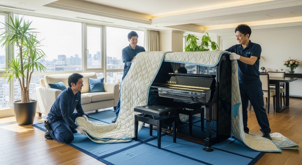 ピアノの買取屋さんマンション搬出！費用の目安・当日の流れ・養生・必要人数まで｜不安ゼロの段取り
