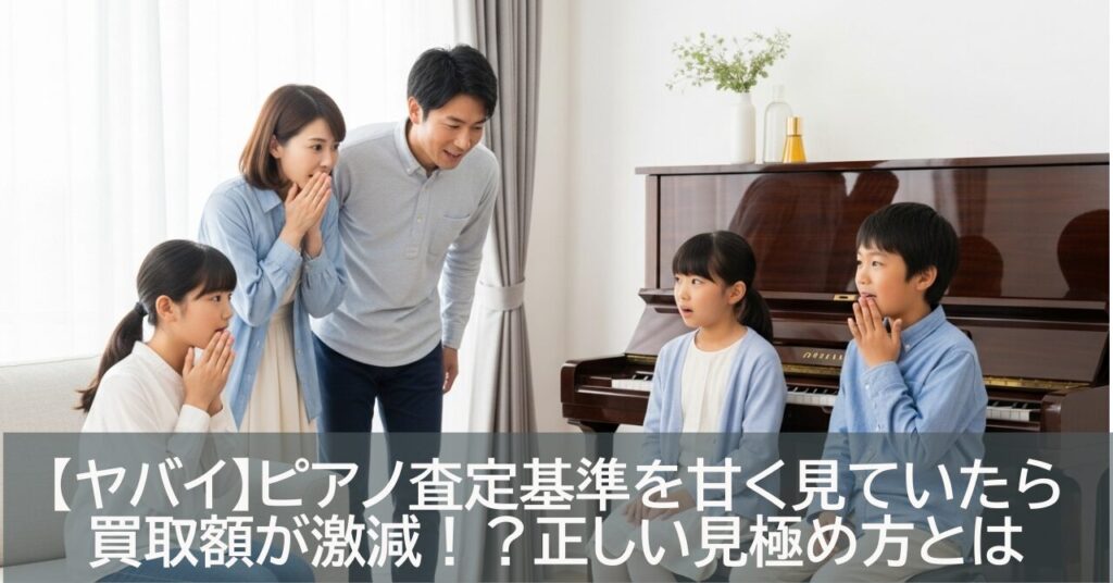 【ヤバイ】ピアノ査定基準を甘く見ていたら買取額が激減！？正しい見極め方とは