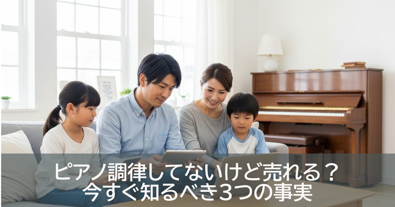 ピアノ調律してないけど売れる?今すぐ知るべき3つの事実