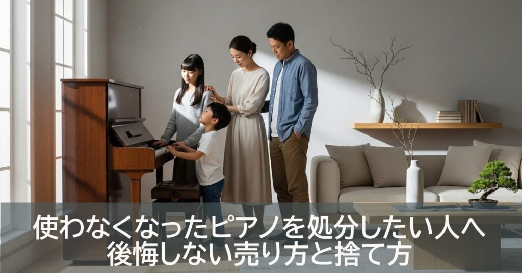 使わなくなったピアノを処分したい人へ後悔しない売り方と捨て方