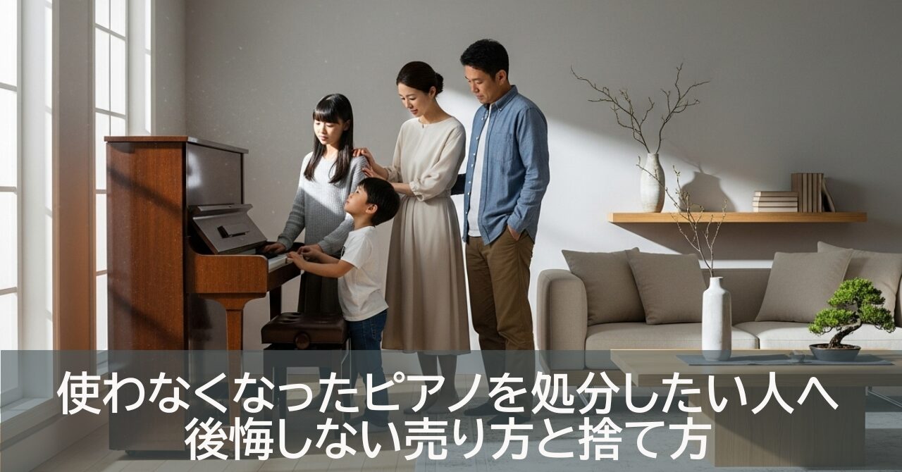 使わなくなったピアノを処分したい人へ後悔しない売り方と捨て方