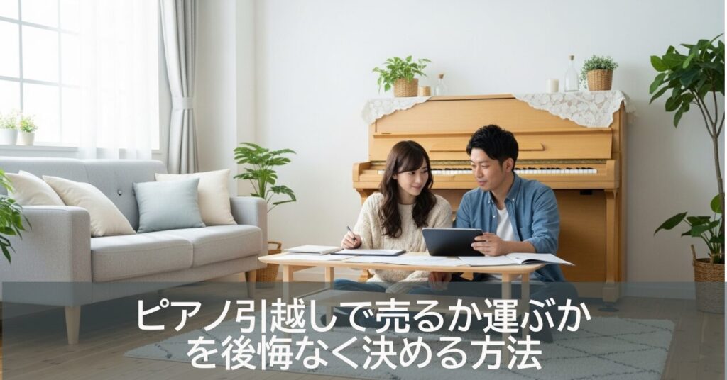 ピアノ引越しで売るか運ぶかを後悔なく決める方法