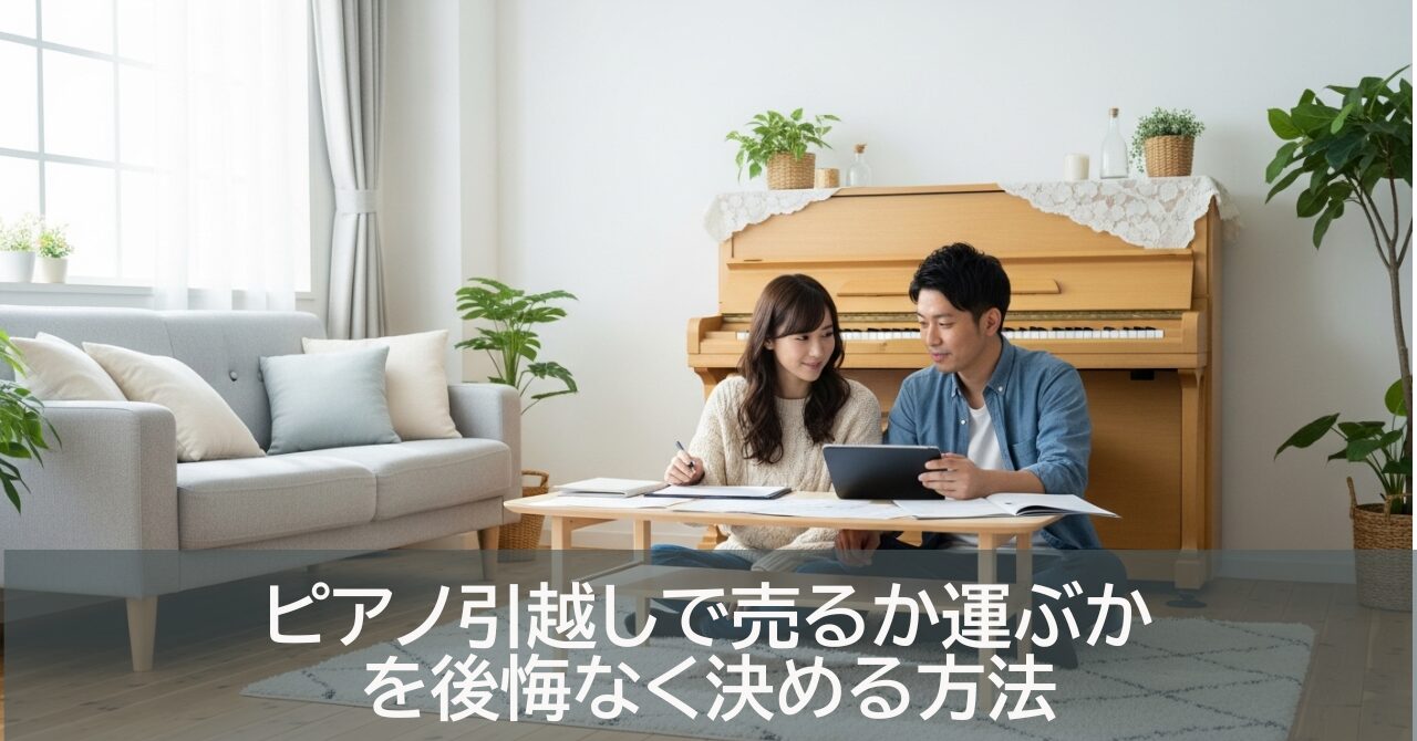ピアノ引越しで売るか運ぶかを後悔なく決める方法