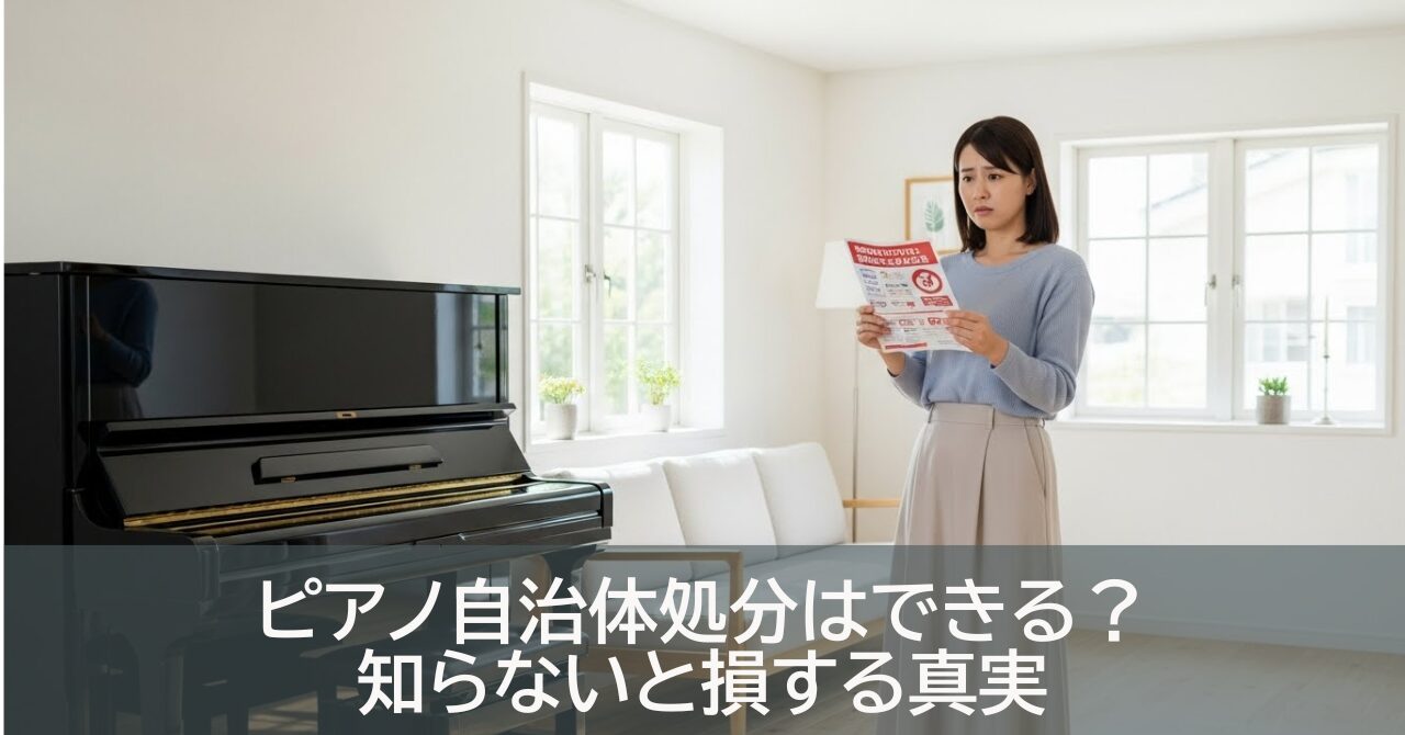 ピアノ自治体処分はできる？知らないと損する真実