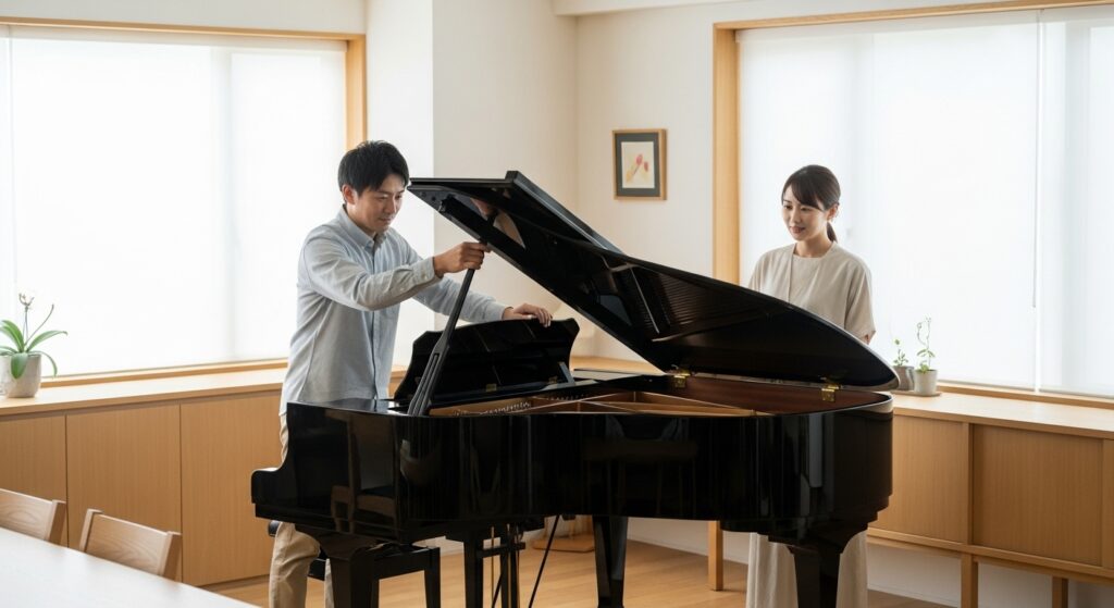 グランドピアノのピアノ型番調べ方