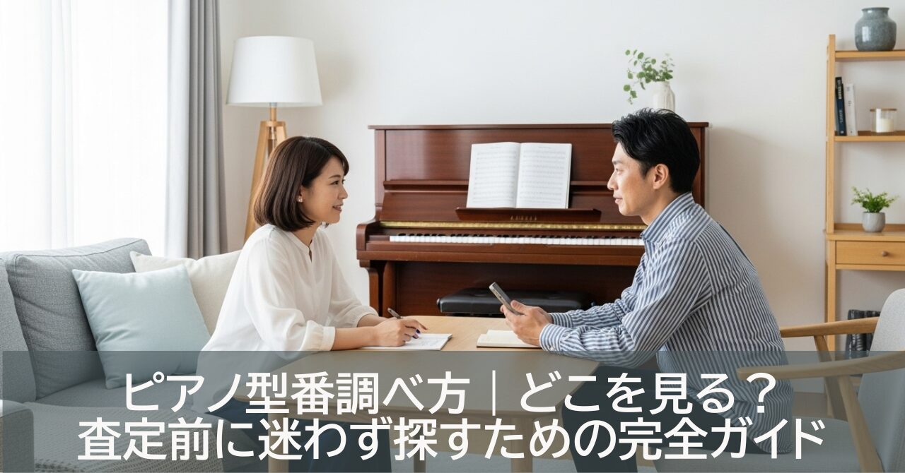 ピアノ型番調べ方｜どこを見る？査定前に迷わず探すための完全ガイド