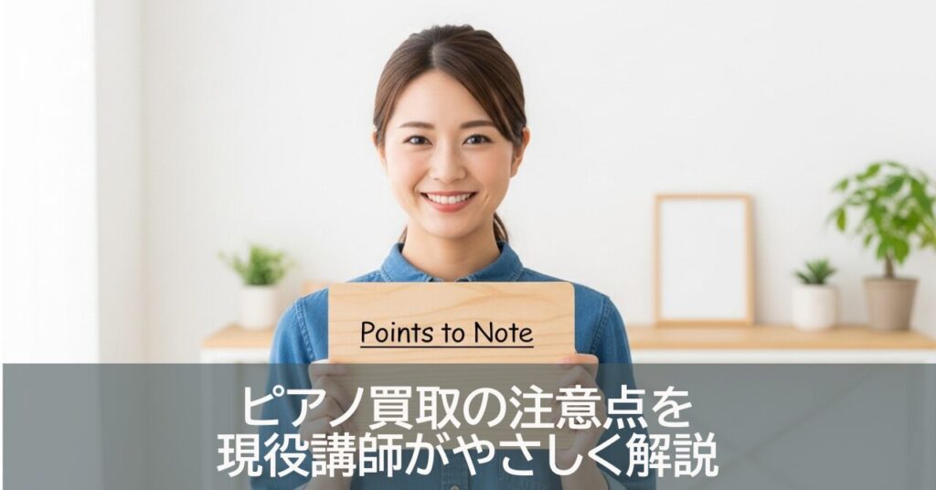 ピアノ買取の注意点を現役講師がやさしく解説