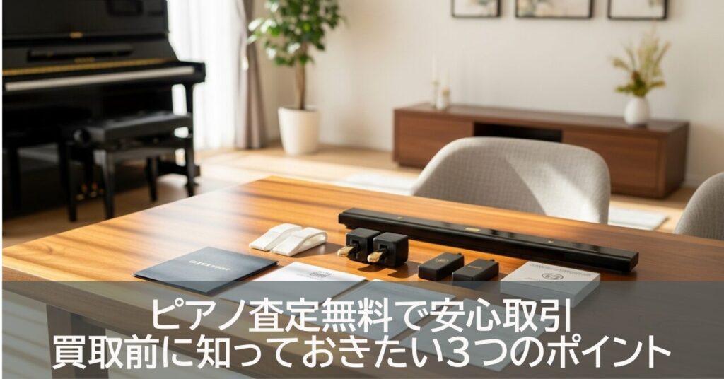 ピアノ査定無料で安心取引｜買取前に知っておきたい３つのポイント