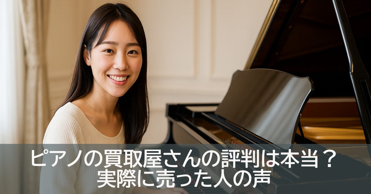 【後悔したくない】ピアノの買取屋さんの評判は本当？実際に売った人の声