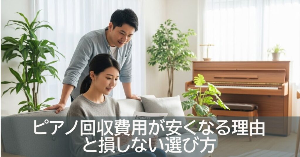 ピアノ回収費用が安くなる理由と損しない選び方