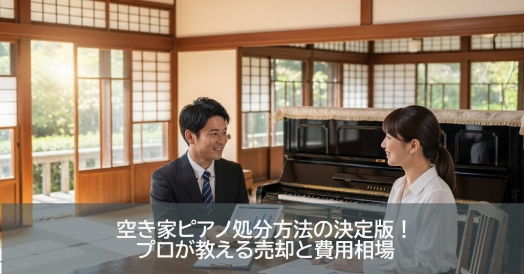 空き家ピアノ処分方法の決定版！プロが教える売却と費用相場