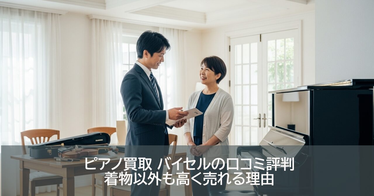 ピアノ買取 バイセルの口コミ評判｜着物以外も高く売れる理由