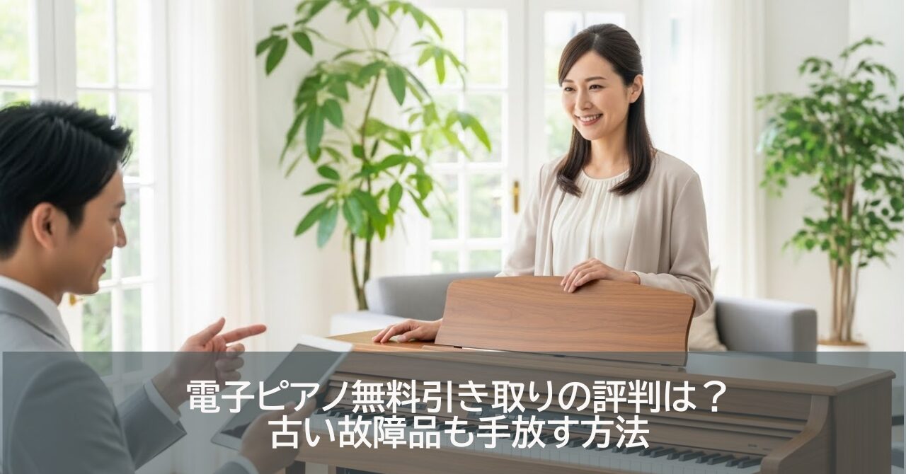 電子ピアノ無料引き取りの評判は？古い故障品も手放す方法