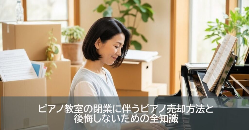 ピアノ教室の閉業に伴うピアノ売却方法と後悔しないための全知識