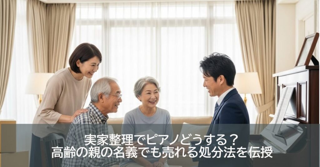 実家整理でピアノどうする？高齢の親の名義でも売れる処分法を伝授