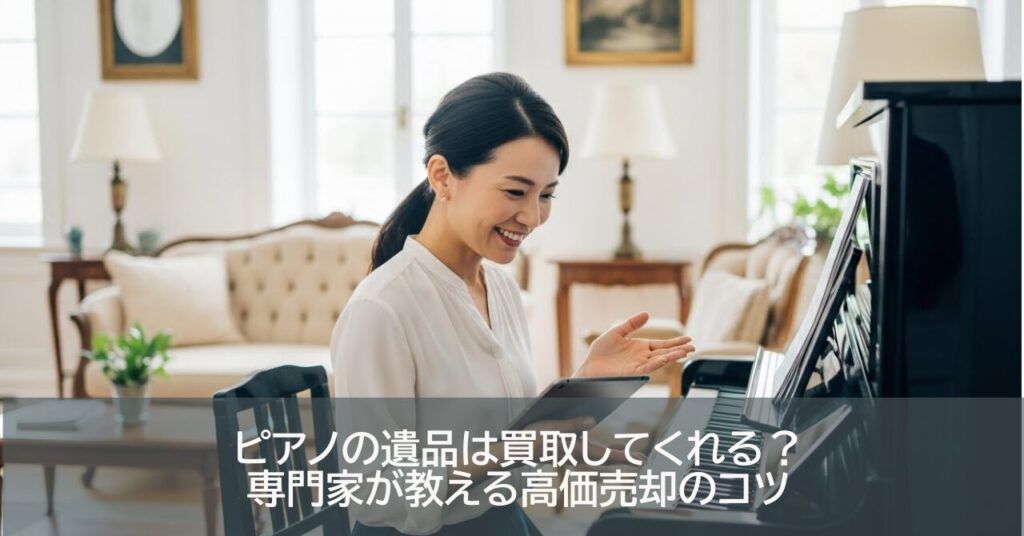 ピアノの遺品は買取してくれる？専門家が教える高価売却のコツ