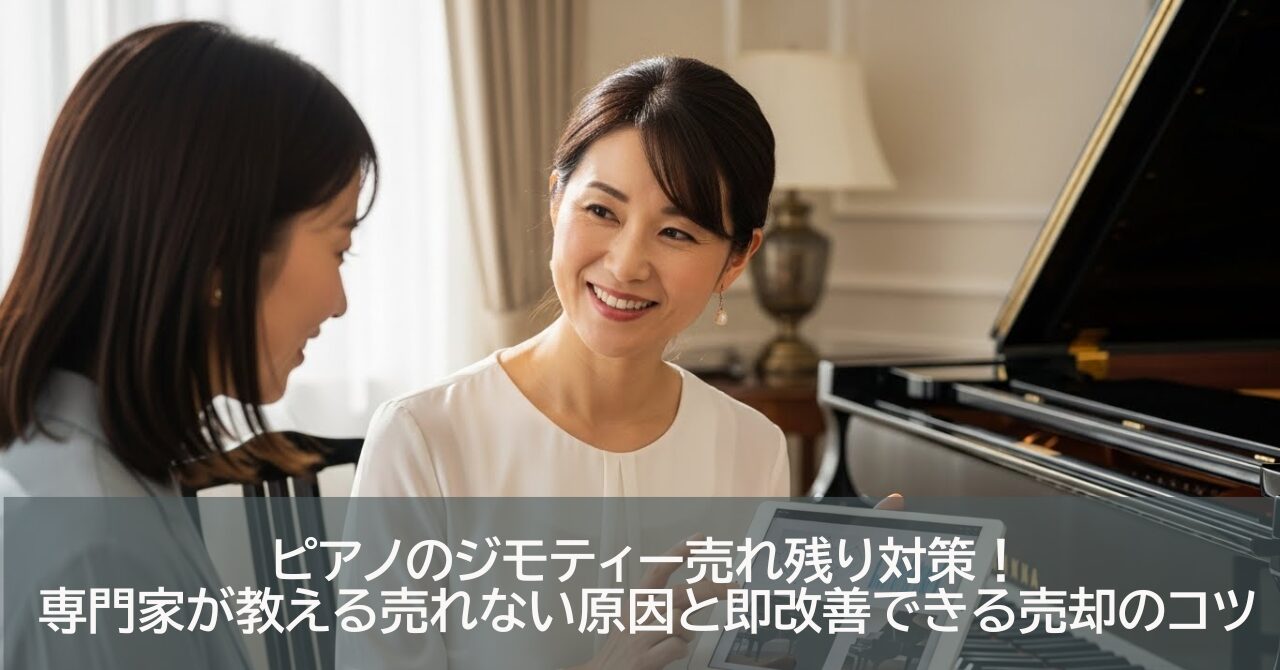 ピアノのジモティー売れ残り対策！｜専門家が教える売れない原因と即改善できる売却のコツ
