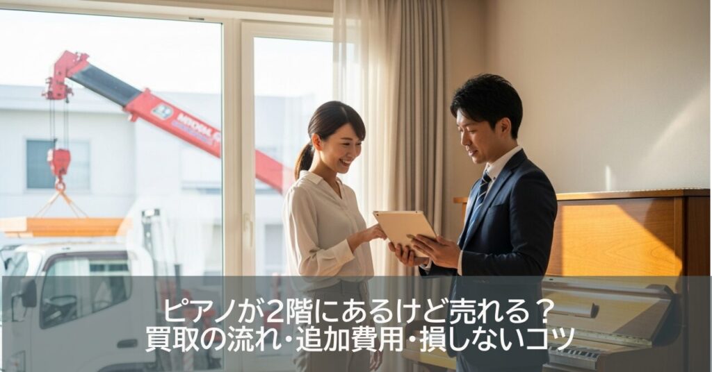 ピアノが2階にあるけど売れる？買取の流れ・追加費用・損しないコツ