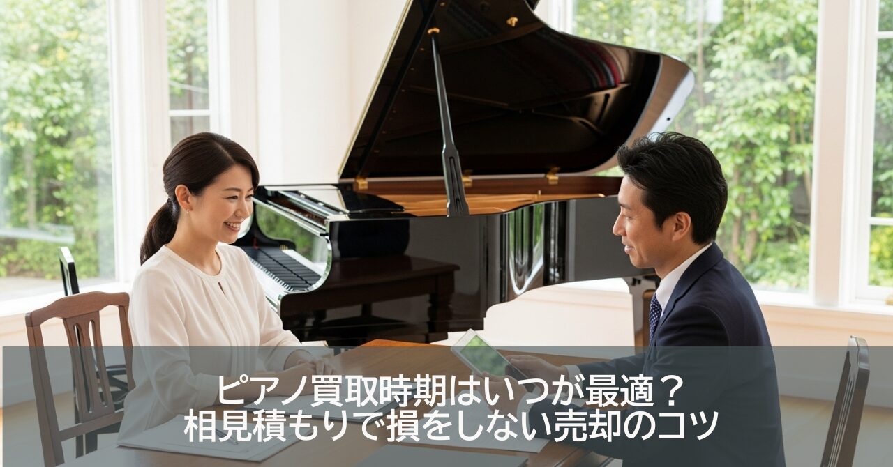 ピアノ買取時期はいつが最適？相見積もりで損をしない売却のコツ
