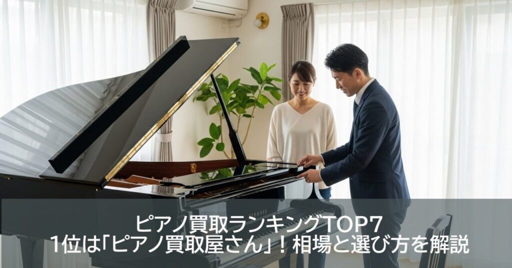 ピアノ買取ランキングTOP7｜1位は「ピアノ買取屋さん」！相場と選び方を解説