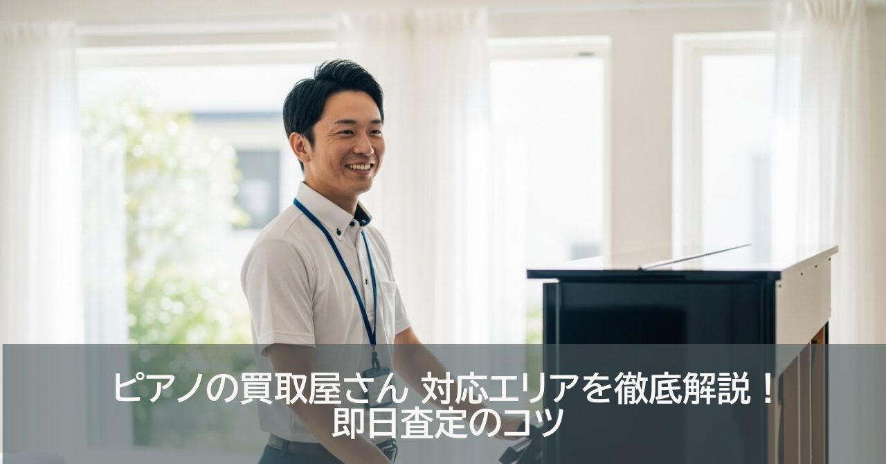 ピアノの買取屋さん 対応エリアを徹底解説！即日査定のコツ