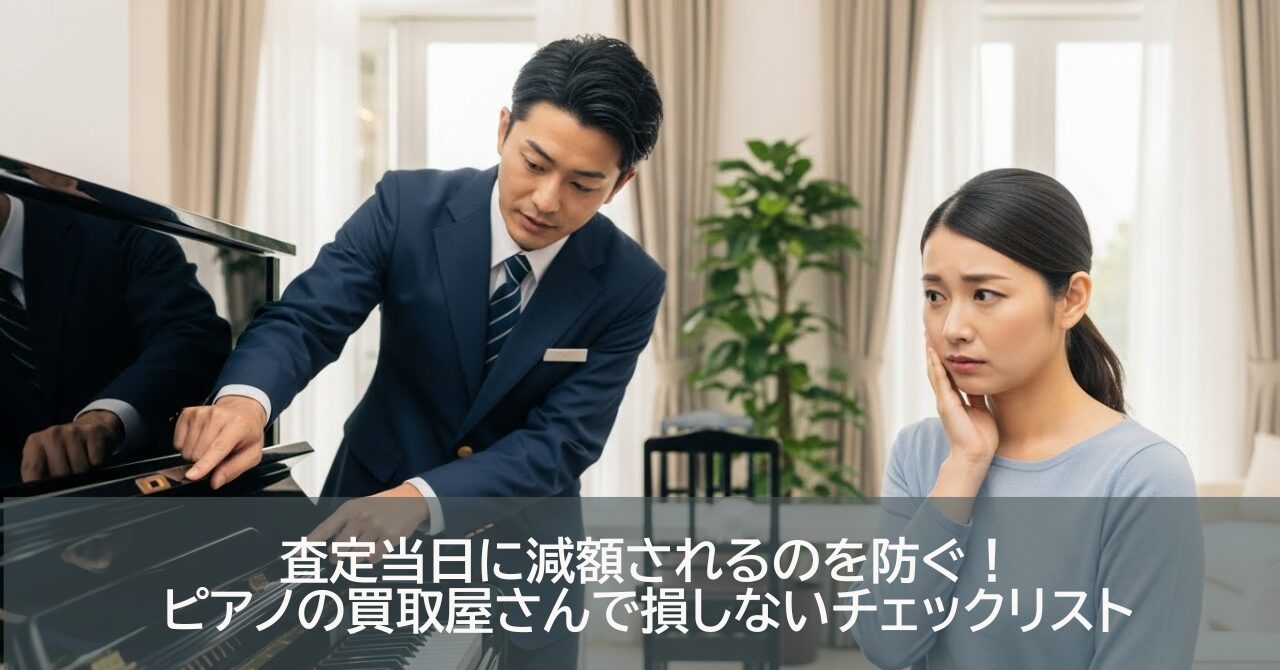 査定当日に減額されるのを防ぐ！ピアノの買取屋さんで損しないチェックリスト