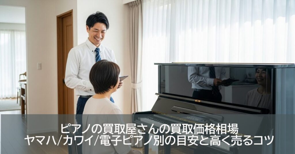 ピアノの買取屋さんの買取価格相場｜ヤマハ/カワイ/電子ピアノ別の目安と高く売るコツ
