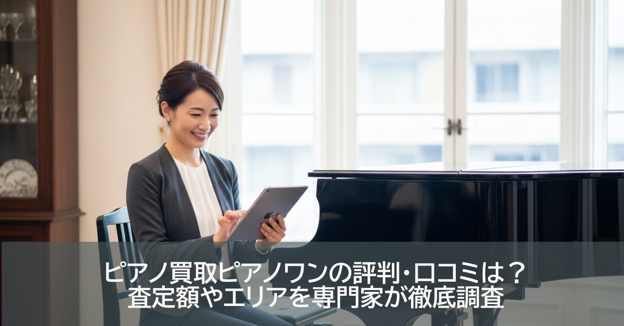 ピアノ買取ピアノワンの評判・口コミは？査定額やエリアを専門家が徹底調査
