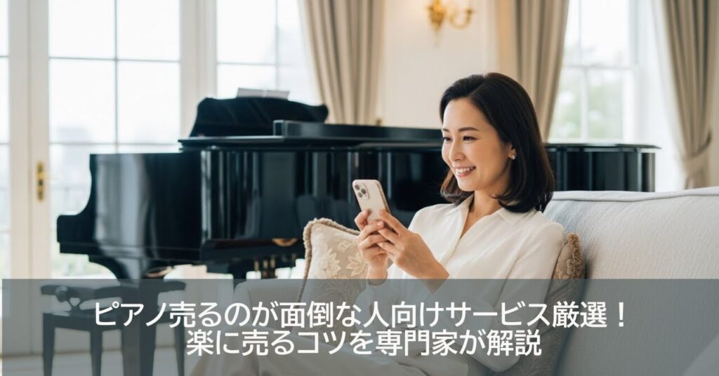 ピアノ売るのが面倒な人向けサービス厳選！楽に売るコツを専門家が解説