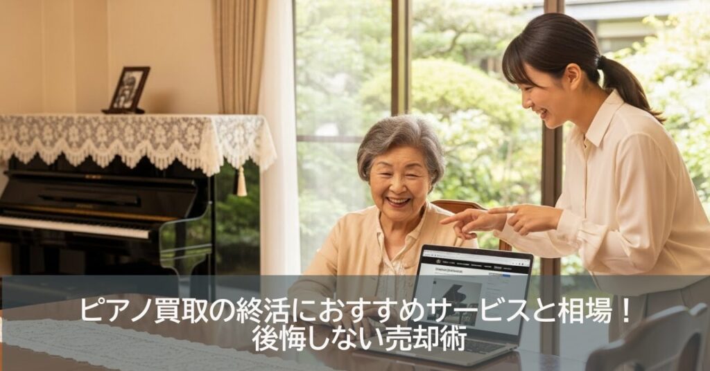 ピアノ買取の終活におすすめサービスと相場！後悔しない売却術