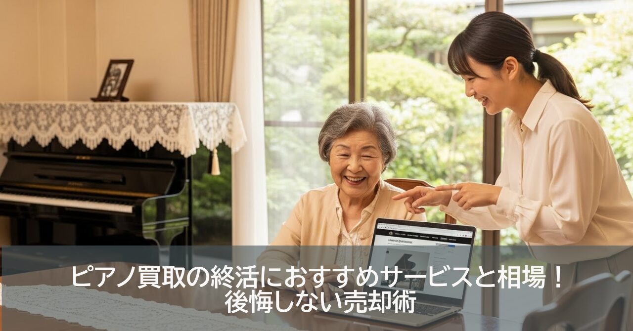 ピアノ買取の終活におすすめサービスと相場！後悔しない売却術