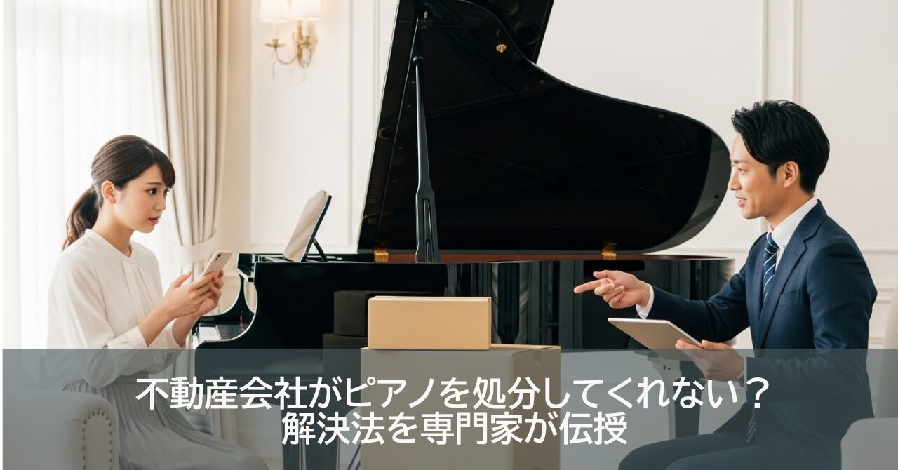 不動産会社がピアノを処分してくれない？解決法を専門家が伝授