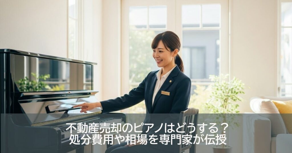 不動産売却のピアノはどうする？処分費用や相場を専門家が伝授