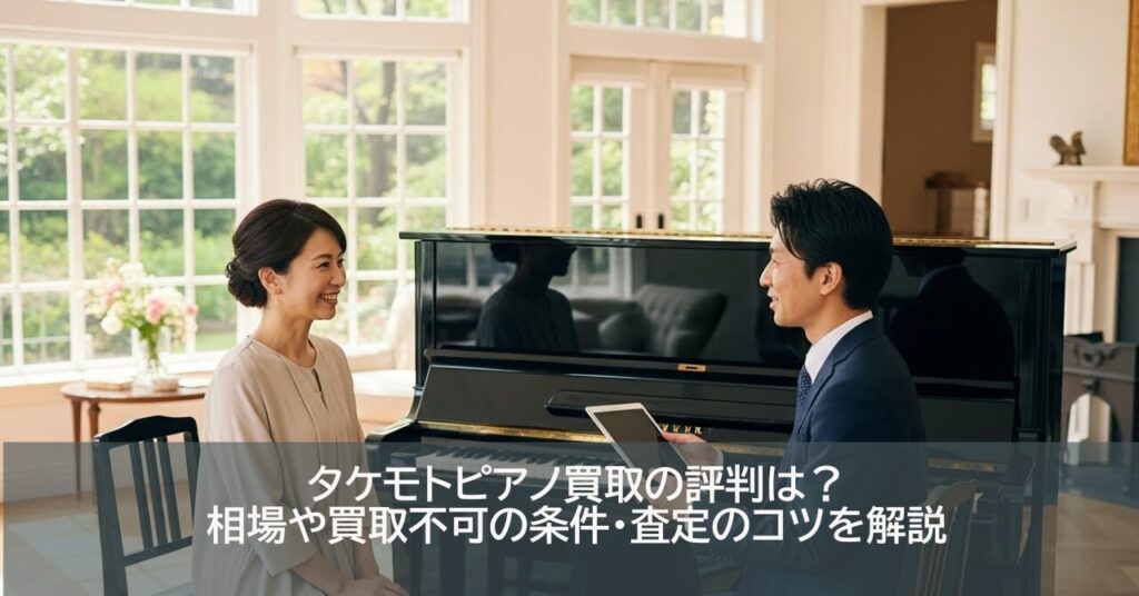 タケモトピアノ買取の評判は？相場や買取不可の条件・査定のコツを解説
