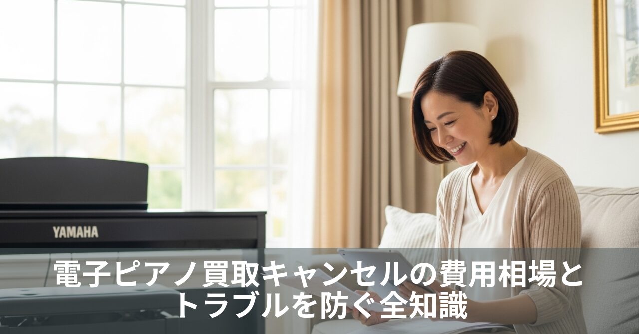 電子ピアノ買取キャンセルの費用相場とトラブルを防ぐ全知識