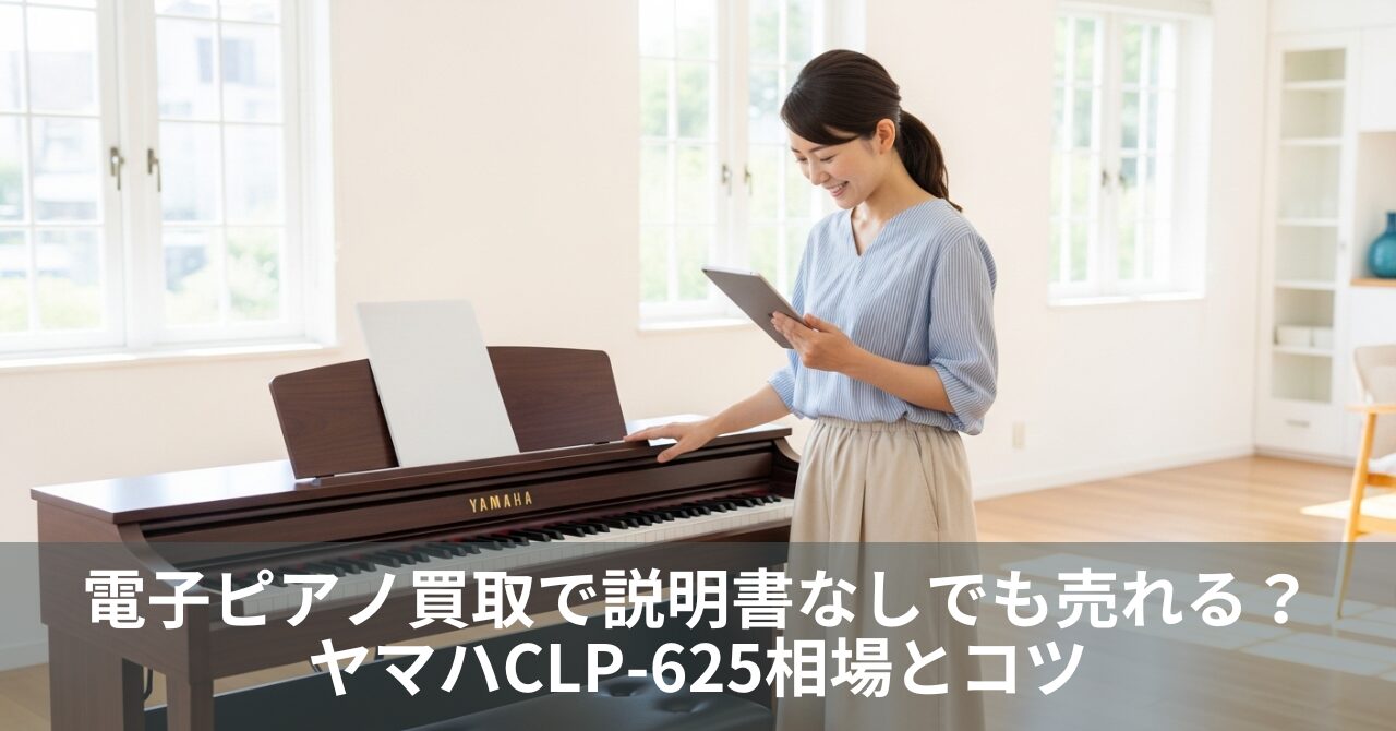電子ピアノ買取で説明書なしでも売れる？ヤマハCLP-625相場とコツ