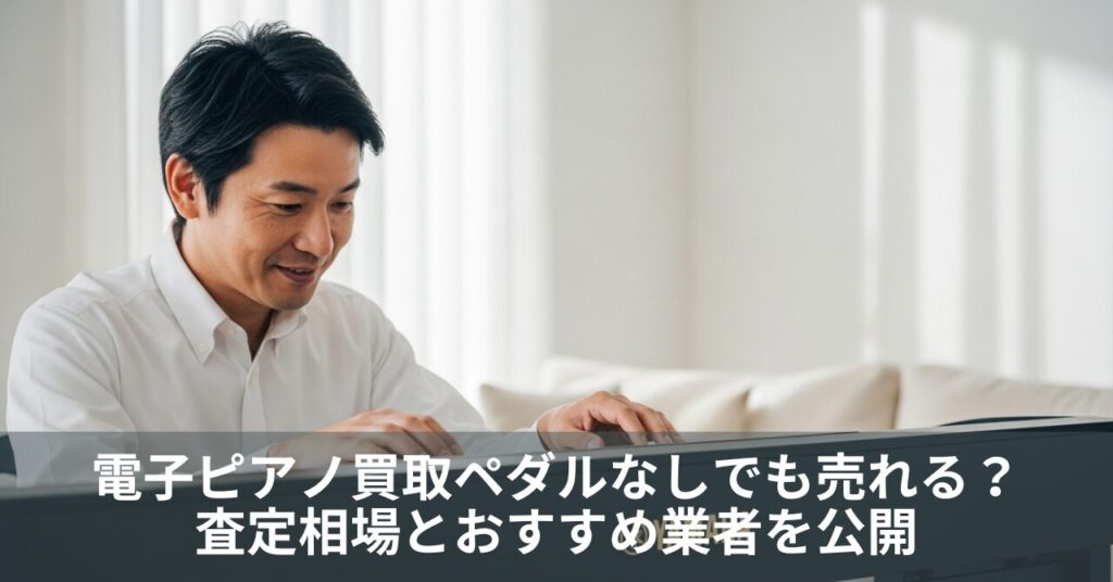 電子ピアノ買取ペダルなしでも売れる？査定相場とおすすめ業者を公開