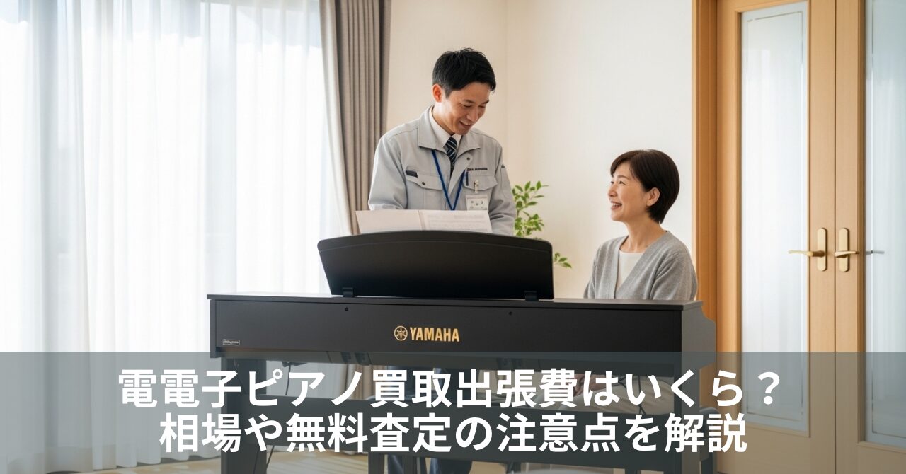 電子ピアノ買取出張費はいくら？相場や無料査定の注意点を解説
