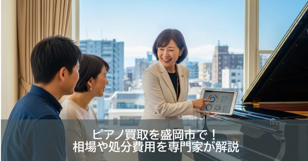 ピアノ買取を盛岡市で！相場や処分費用を専門家が解説