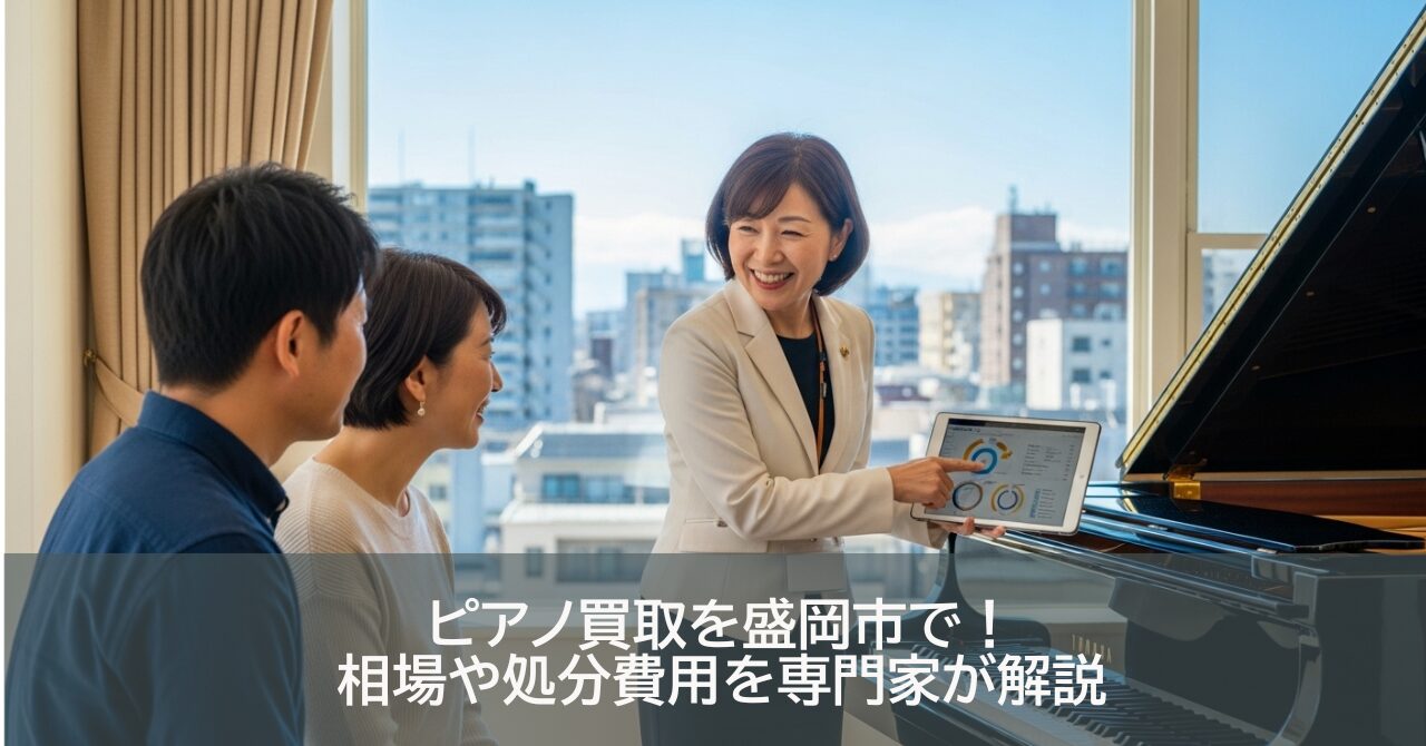 ピアノ買取を盛岡市で！相場や処分費用を専門家が解説