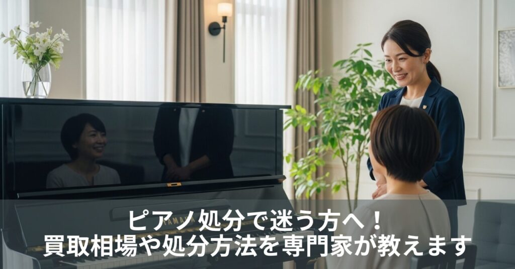 ピアノ処分で迷う方へ！買取相場や処分方法を専門家が教えます