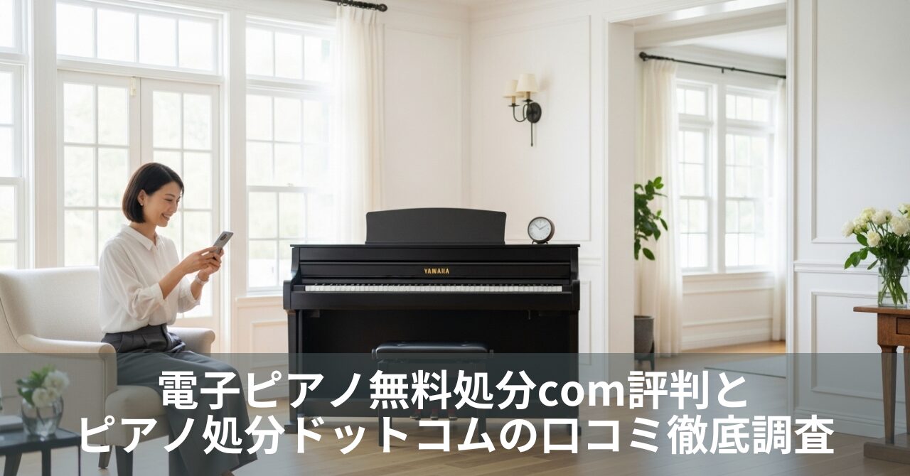 電子ピアノ無料処分com評判とピアノ処分ドットコムの口コミ徹底調査
