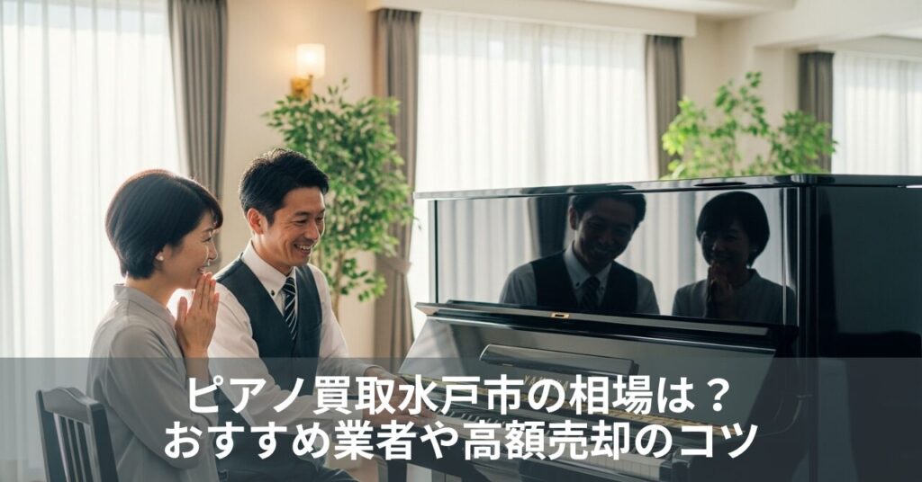 ピアノ買取水戸市の相場は？おすすめ業者や高額売却のコツ