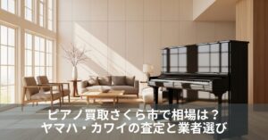 ピアノ買取さくら市で相場は？ヤマハ・カワイの査定と業者選び