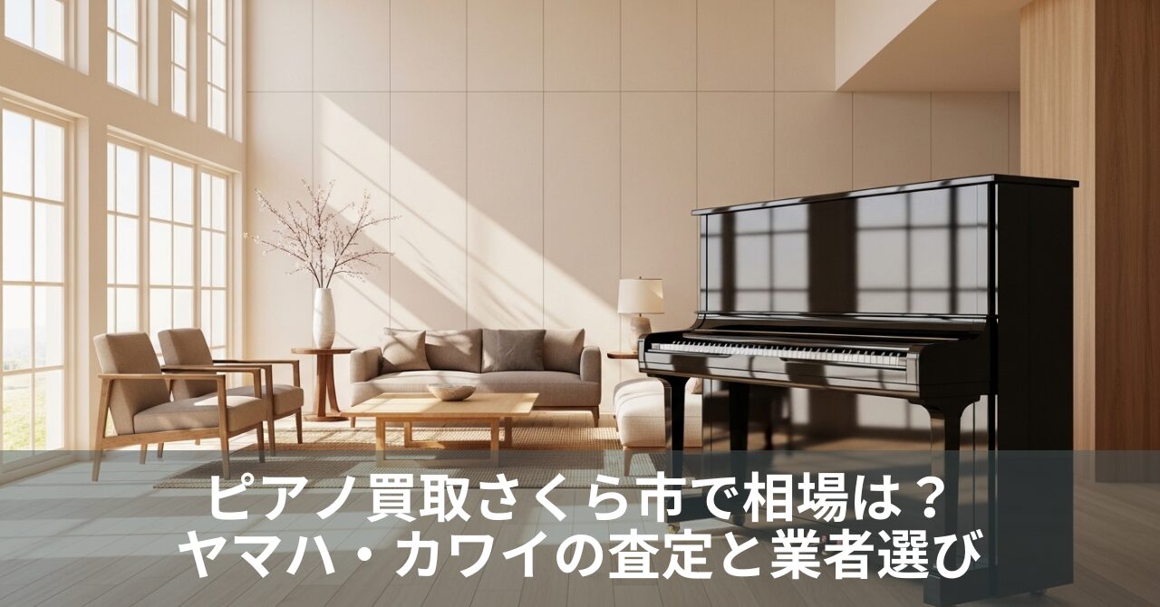 ピアノ買取さくら市で相場は？ヤマハ・カワイの査定と業者選び