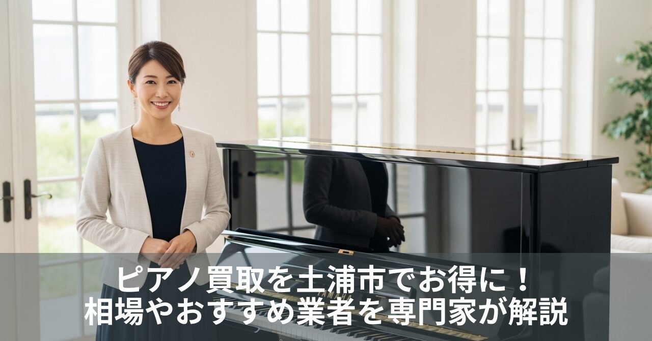 ピアノ買取を土浦市でお得に！相場やおすすめ業者を専門家が解説