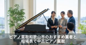 ピアノ買取和歌山市のおすすめ業者と相場表で中古ピアノ買取