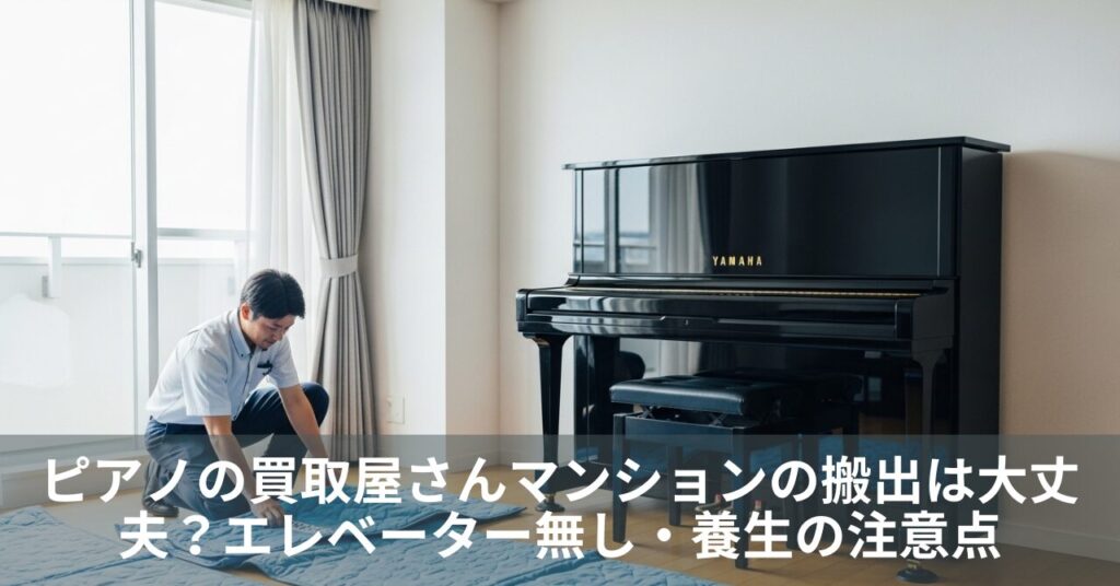 ピアノの買取屋さんマンションの搬出は大丈夫？エレベーター無し・養生・管理規約の注意点