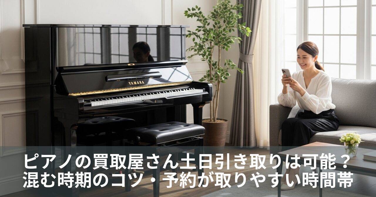 ピアノの買取屋さん土日引き取りは可能？混む時期のコツ・予約が取りやすい時間帯