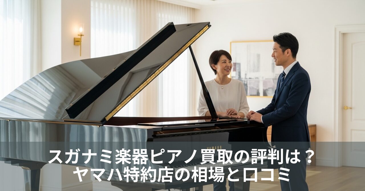 スガナミ楽器ピアノ買取の評判は？ヤマハ特約店の相場と口コミ